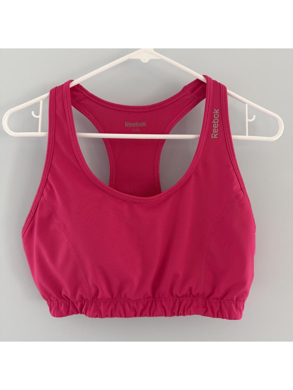 Reebok Pink Racerback Sports Bra Size L - Picture 3 of 4